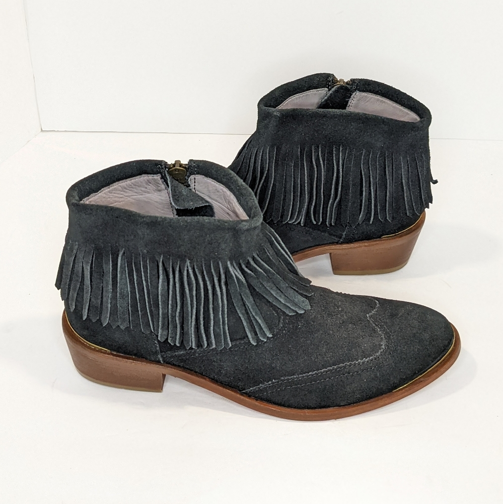 Hudson London suede fringe ankle boots
